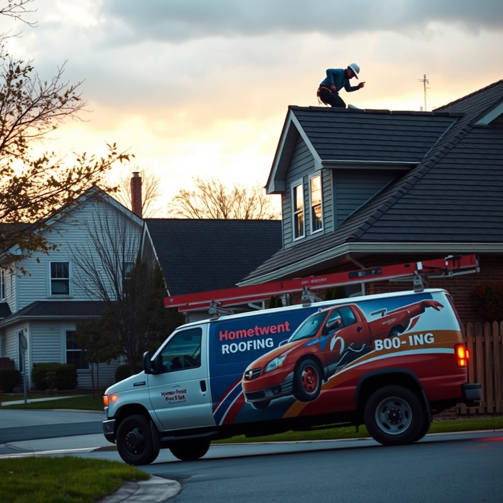 Roofing inspection promo video frame