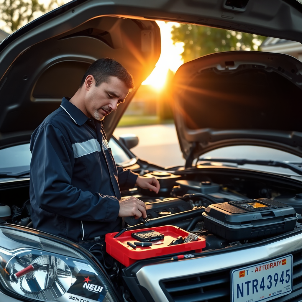 Mobile auto repair technician