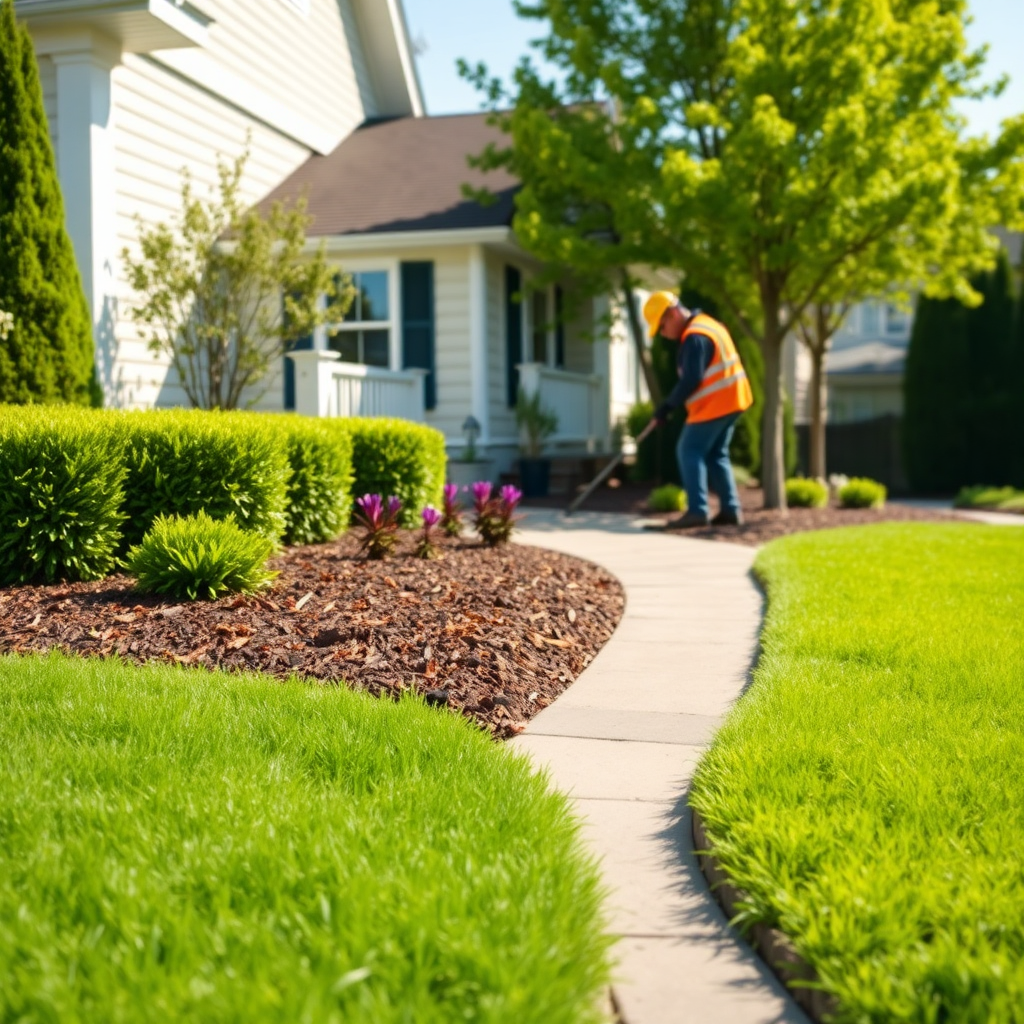 Landscaping transformation promo video frame