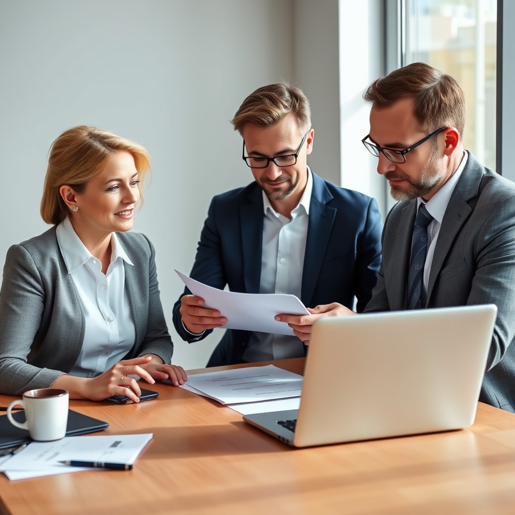 Accountant meeting with a client