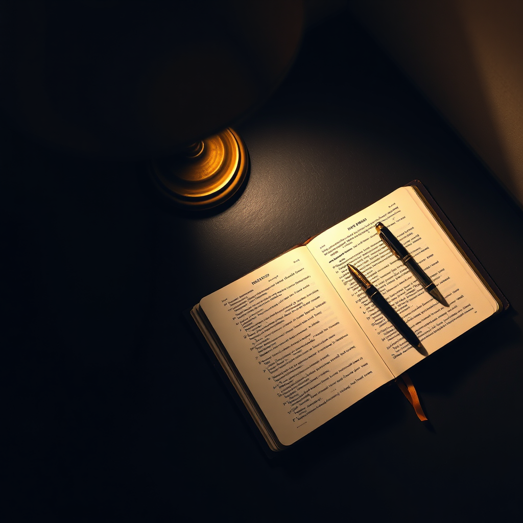 Open Bible on a quiet study desk