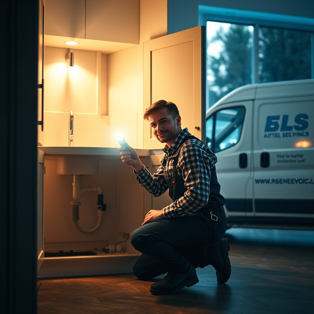 Emergency plumbing promo video frame