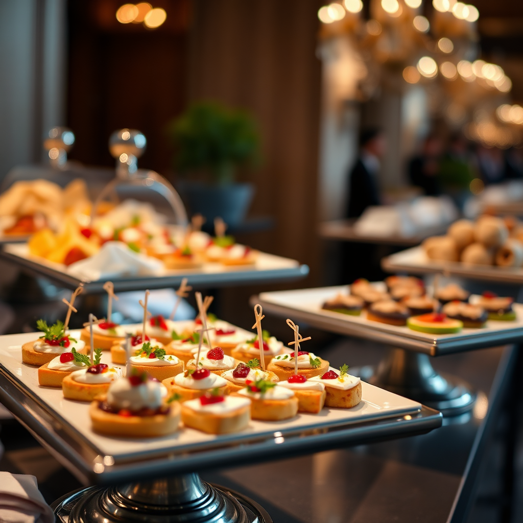 Catered appetizer display