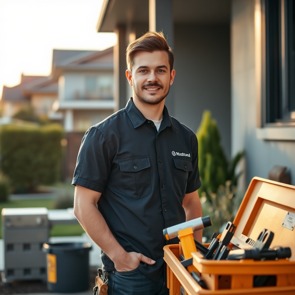 Service professional ready for work