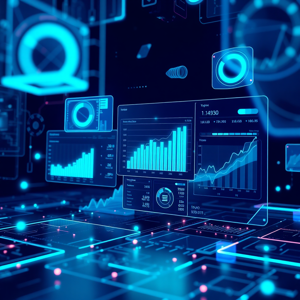 AI Business Dashboard Abstract Concept