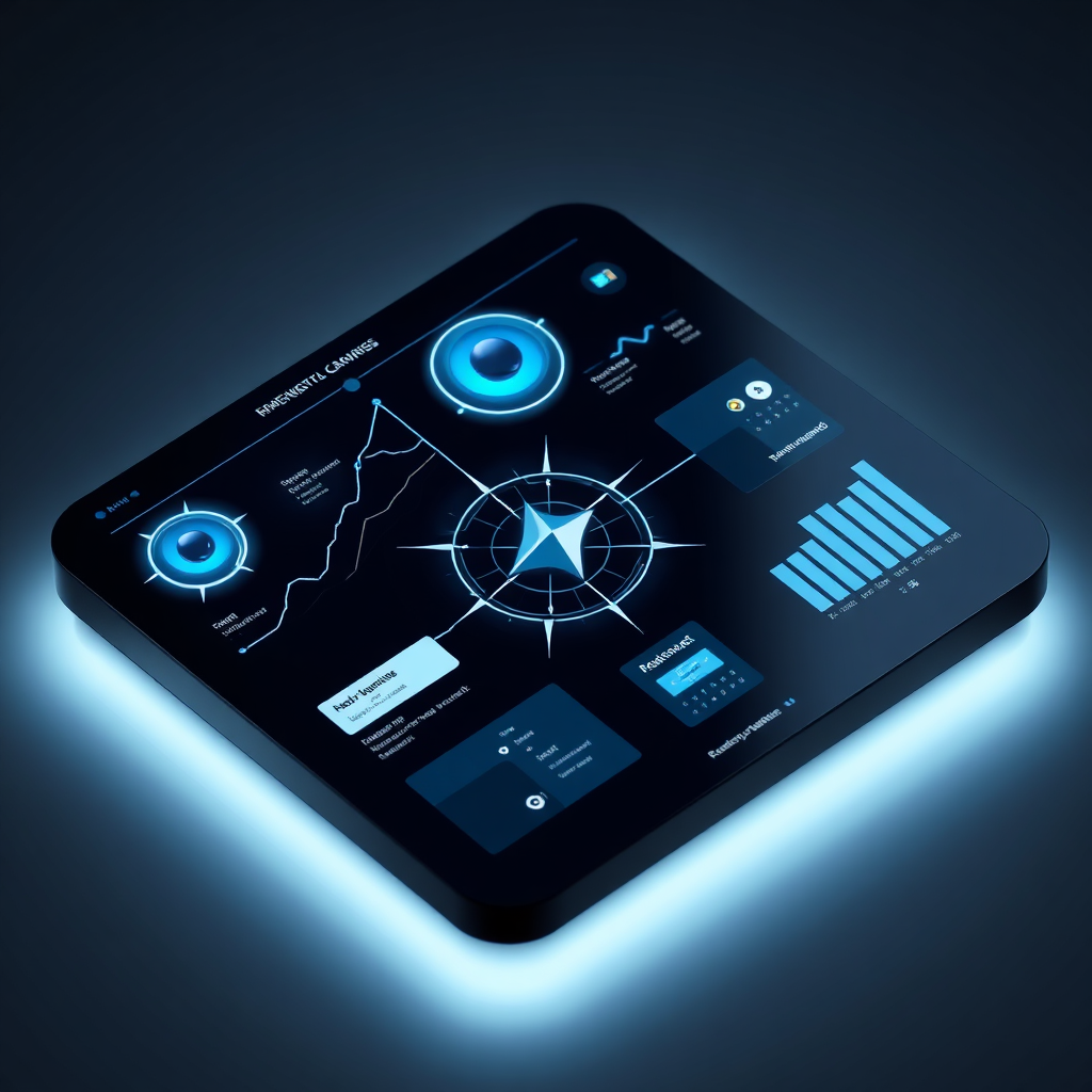 Abstract compass dashboard preview