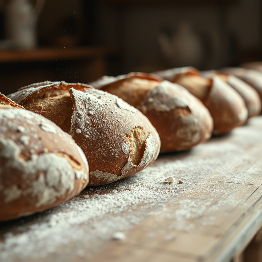 Artisan bread loaves