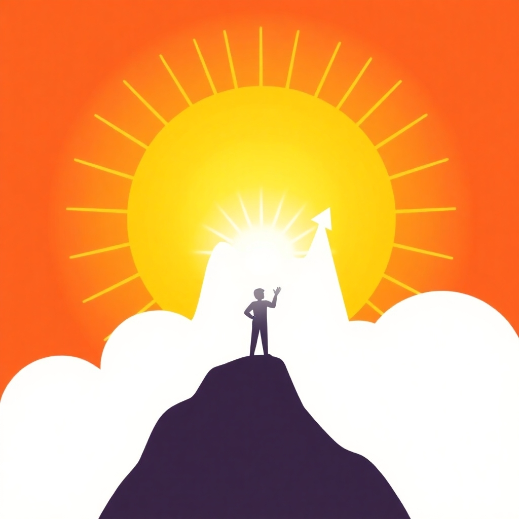 A stylized image that showcases the investment in youth through a visual metaphor.  Use a bright and positive color palette, showcasing the potential of youth by showing a graph rising up.   The image could use a light source that symbolizes the idea of growth. The overall style is uplifting and inspirational.