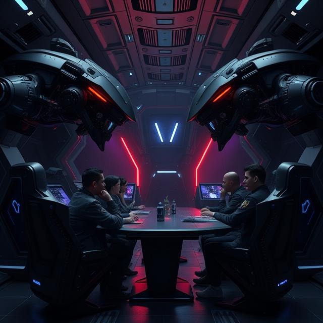 A dynamic image showing a diverse team collaborating on a video game project. They are surrounded by monitors displaying code, game art, and design documents. The atmosphere should be energetic and creative, emphasizing teamwork and innovation. Lighting is vibrant and modern.