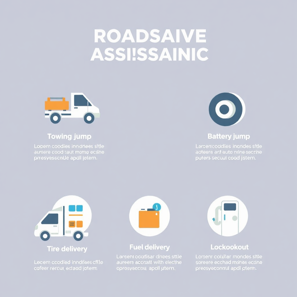 Roadside assistance services infographic
