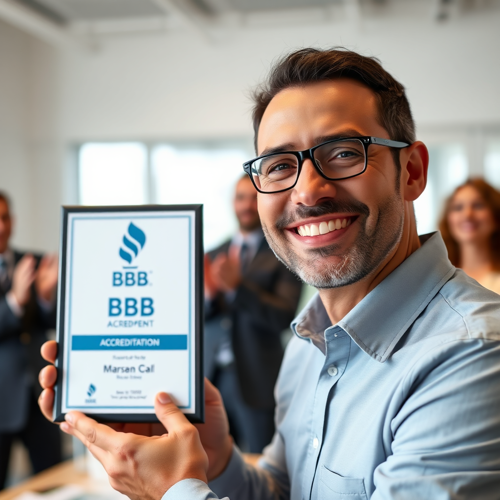 BBB accreditation award presentation
