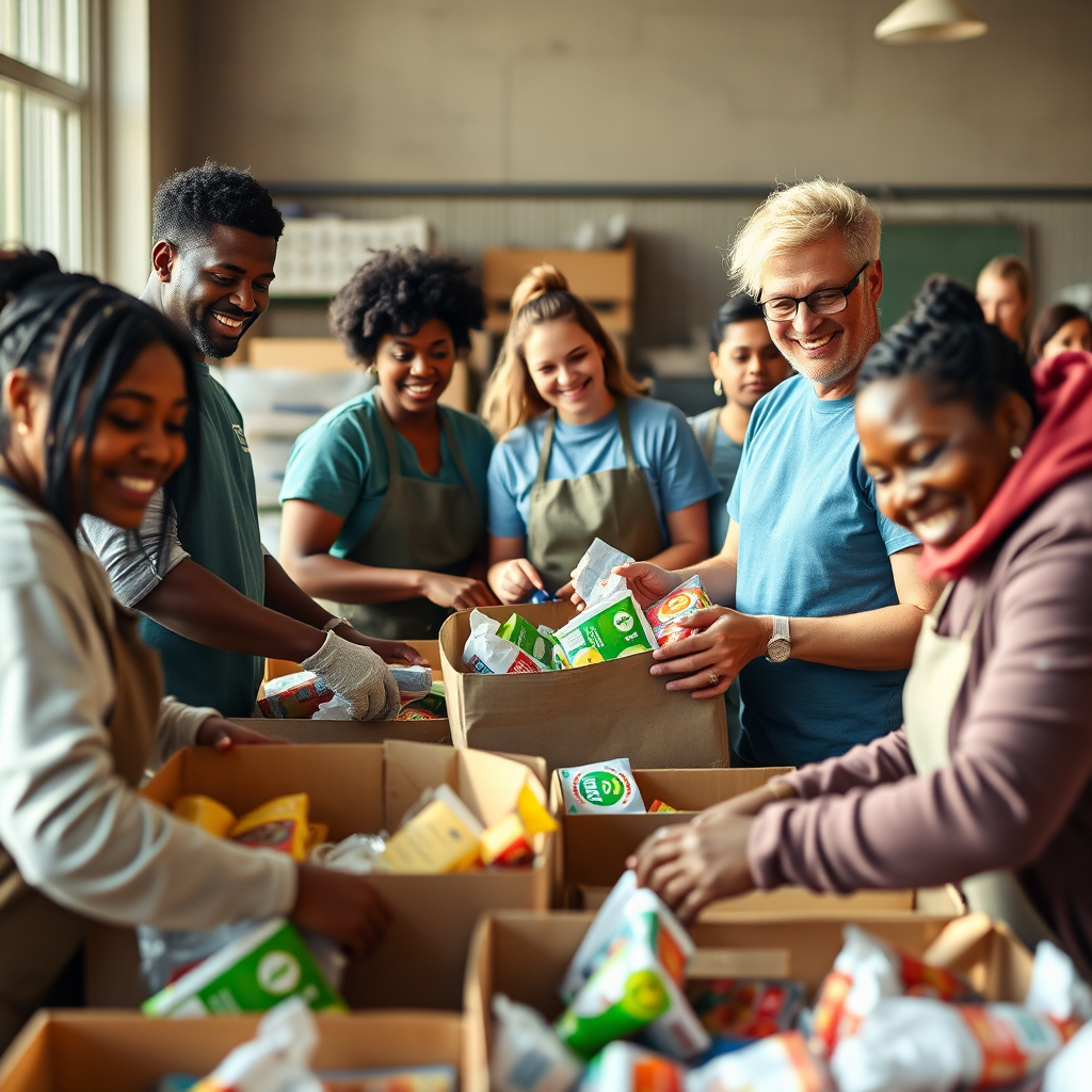 BBB volunteers at community food bank