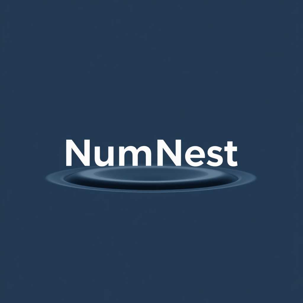 A subtle and elegant watermark with the NumNest logo and copyright information. A clean and minimalist design.