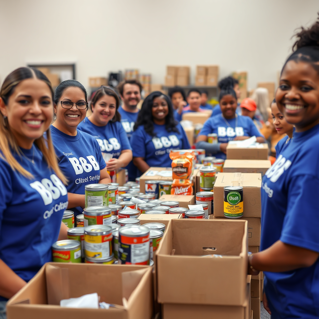 Food drive volunteers