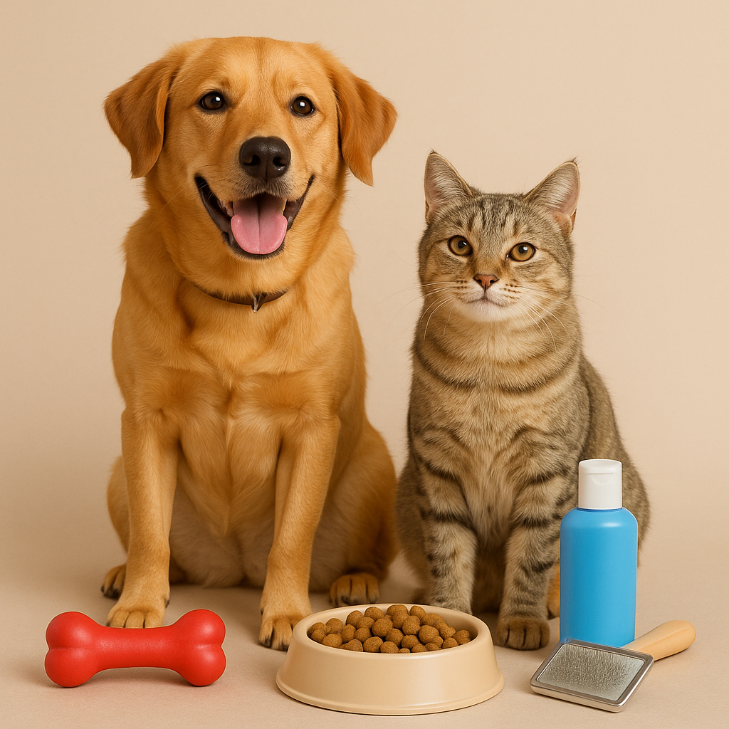 A photorealistic image displaying a diverse range of fashionable outfits for kids, men, and women. The scene is set in a well-organized online shop interface, showcasing bright, engaging visuals of clothing items against a vibrant background. Lighting is bright and focused on the apparel, enhancing color saturation. Props include fashion accessories that complement the outfits presented. The view is structured to evoke an easy shopping experience. Technical specs: high-quality imagery.