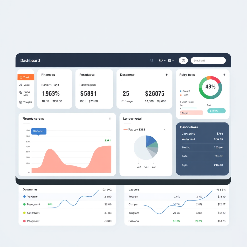 A stylized image showcasing a digital dashboard with clear graphs and charts displaying financial performance metrics for a London rental property. The color palette is professional and trustworthy.