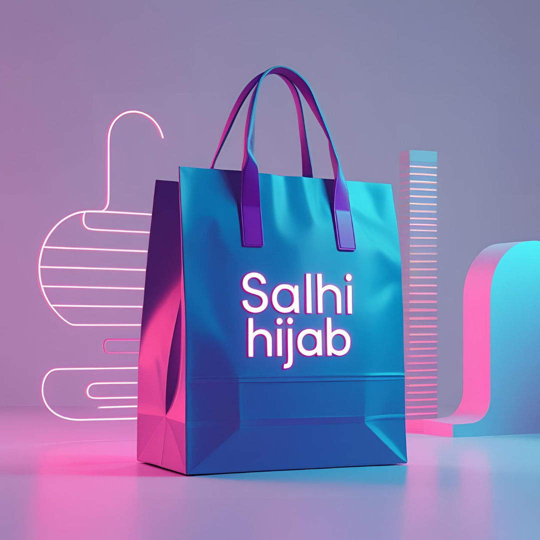 A close-up shot of a designer's hands sketching a hijab design. The background is filled with fabric swatches and design tools. The lighting is bright and focused. The color palette is vibrant and creative. Style reference: fashion design photography. Technical specs: high resolution, macro lens, focus on the details of the sketching process.