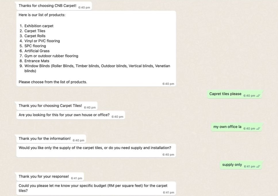 A graph showing a rapid increase in customer response rates after implementing an automated response system.