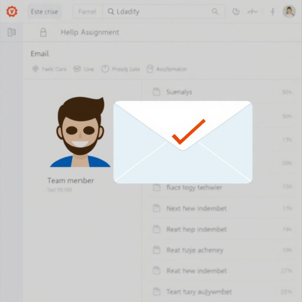 An email being dragged and dropped onto a team member's avatar in the shared inbox, with a checklist appearing, indicating task assignment.