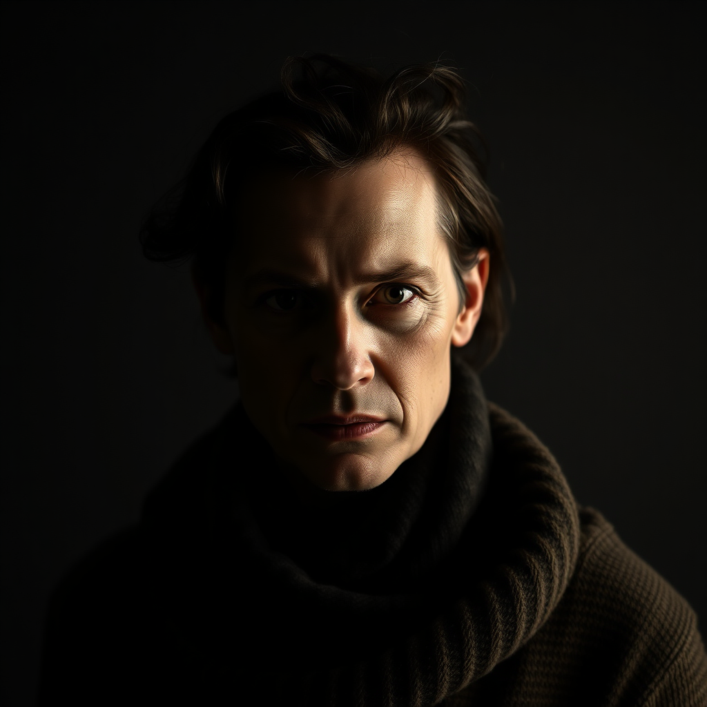 Dramatic portrait photography