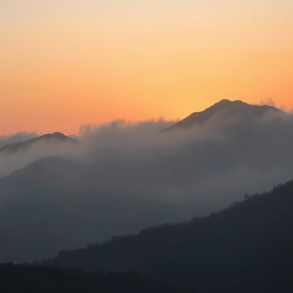 Misty landscape photography