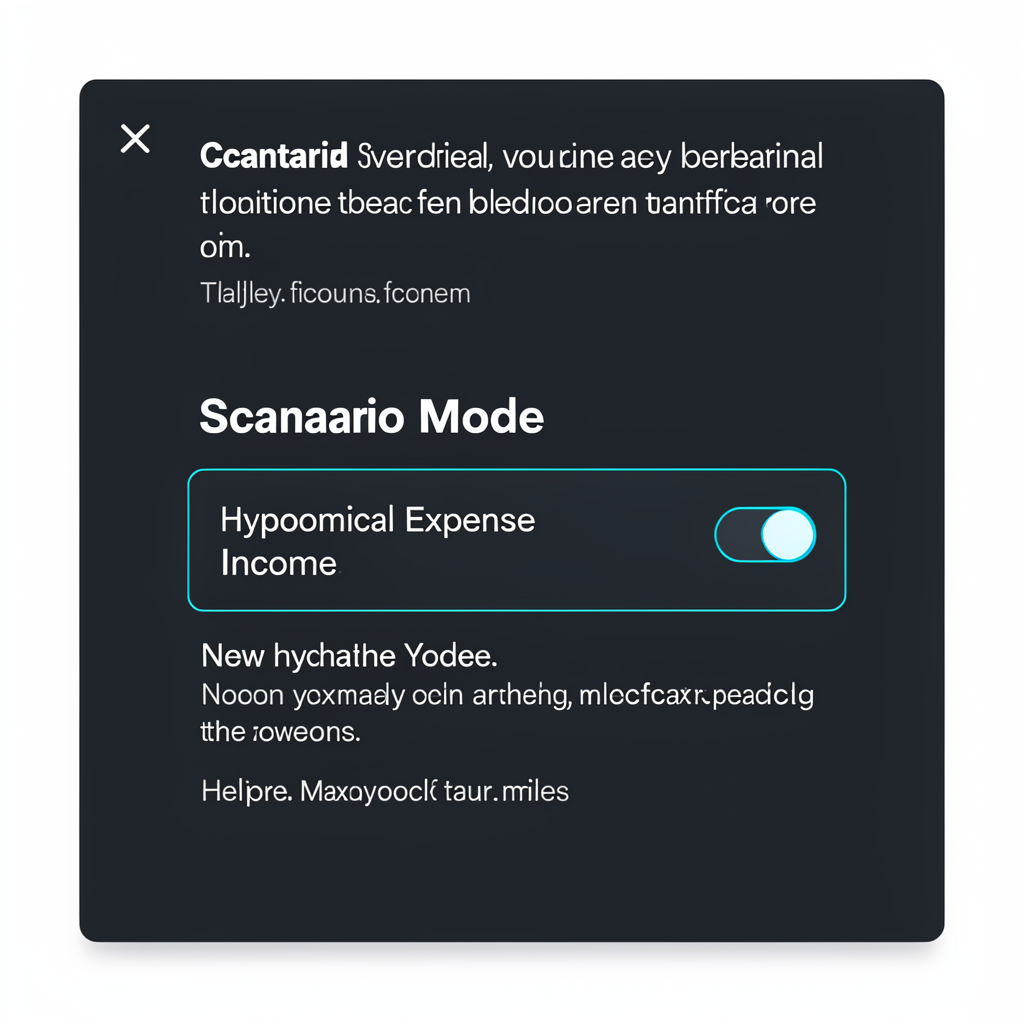 Scenario mode UI snippet