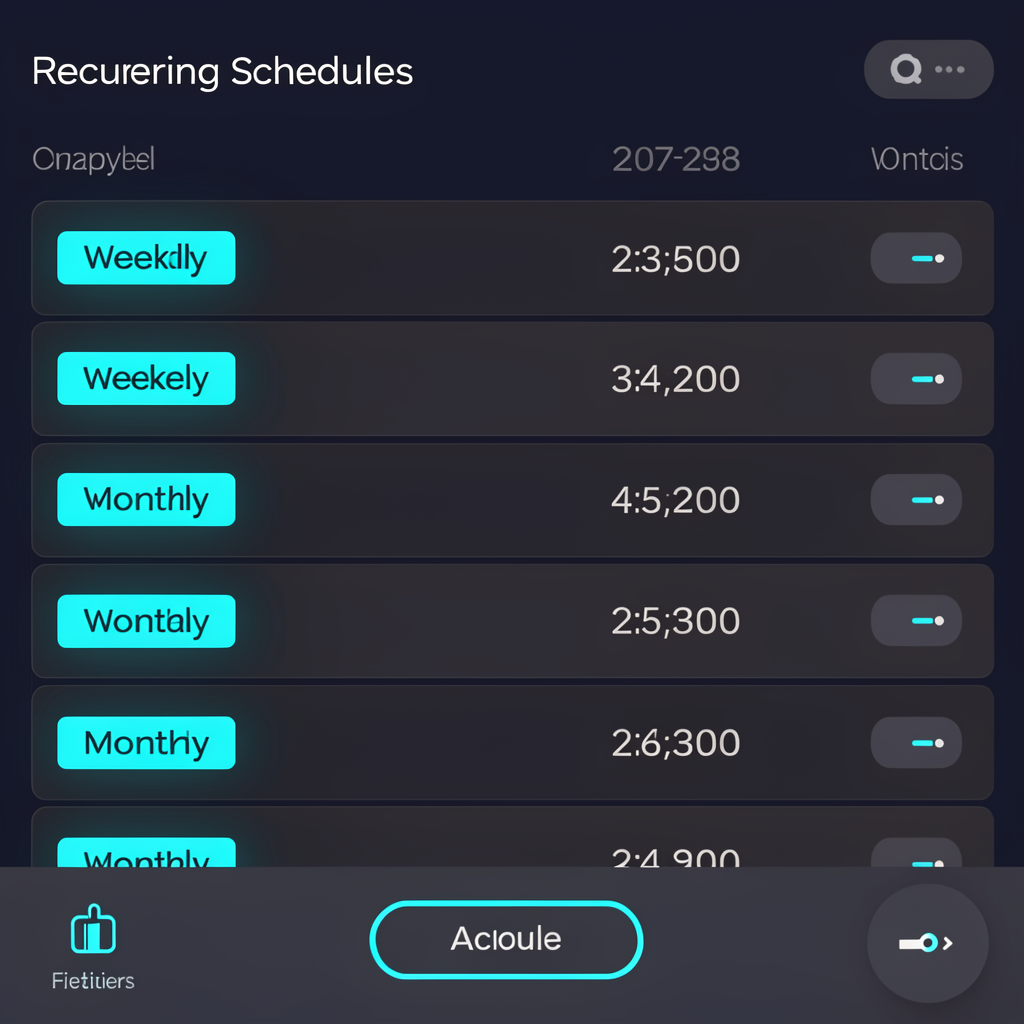 Recurring schedules UI snippet