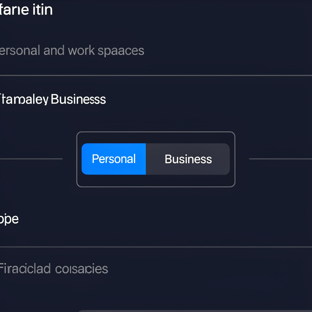 Workspace toggle UI snippet