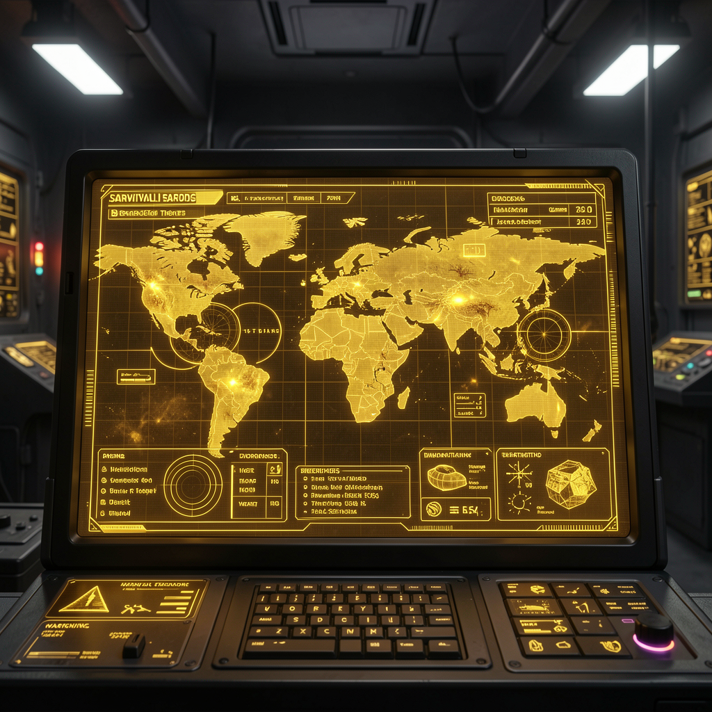 Tactical Gold Survival HUD