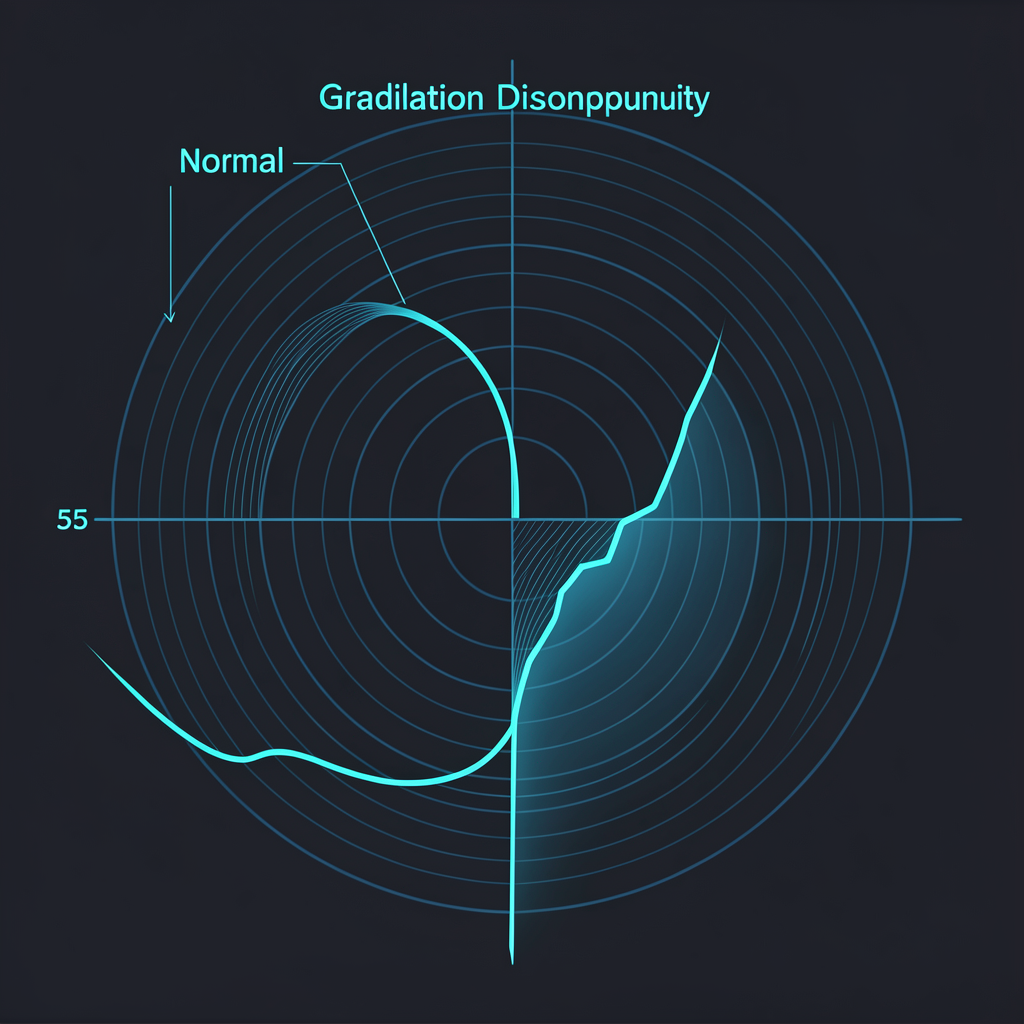 Diagram of a gravitational discontinuity