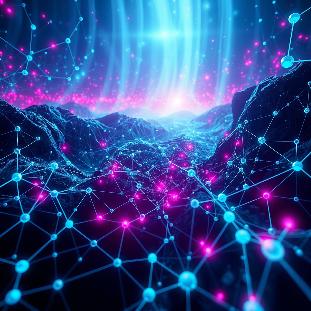 Abstract cyber landscape