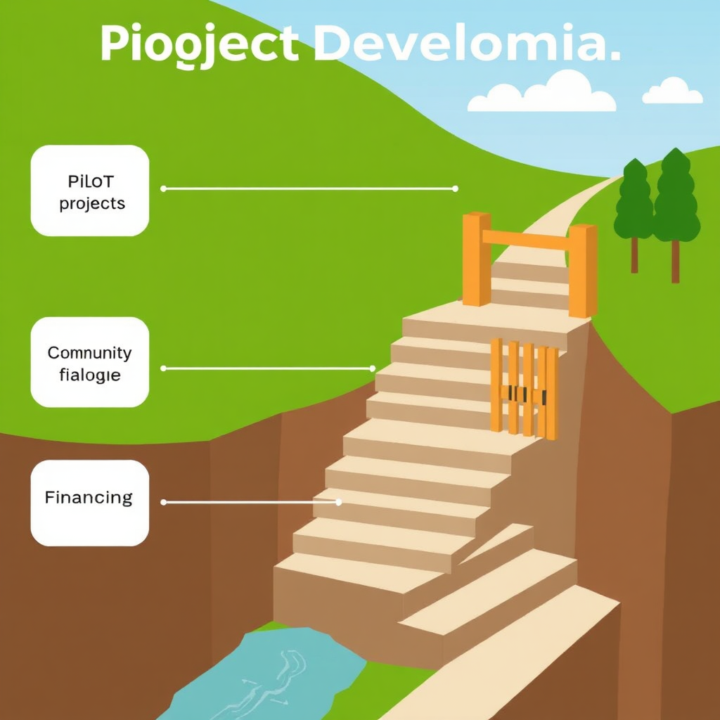 Step-by-step development staircase