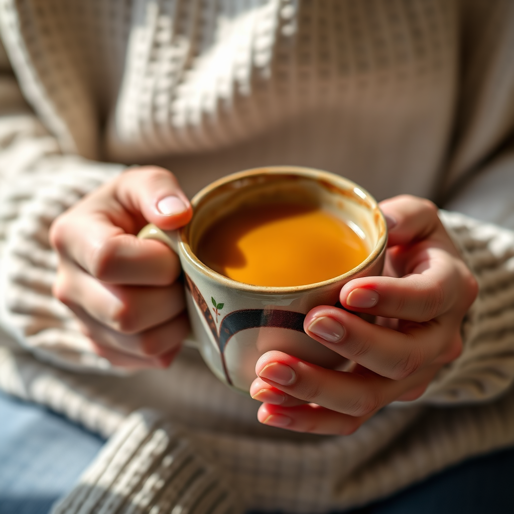 Cozy beverage moment