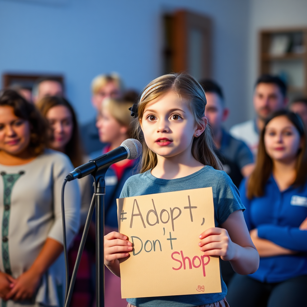 Girl advocating for animal welfare