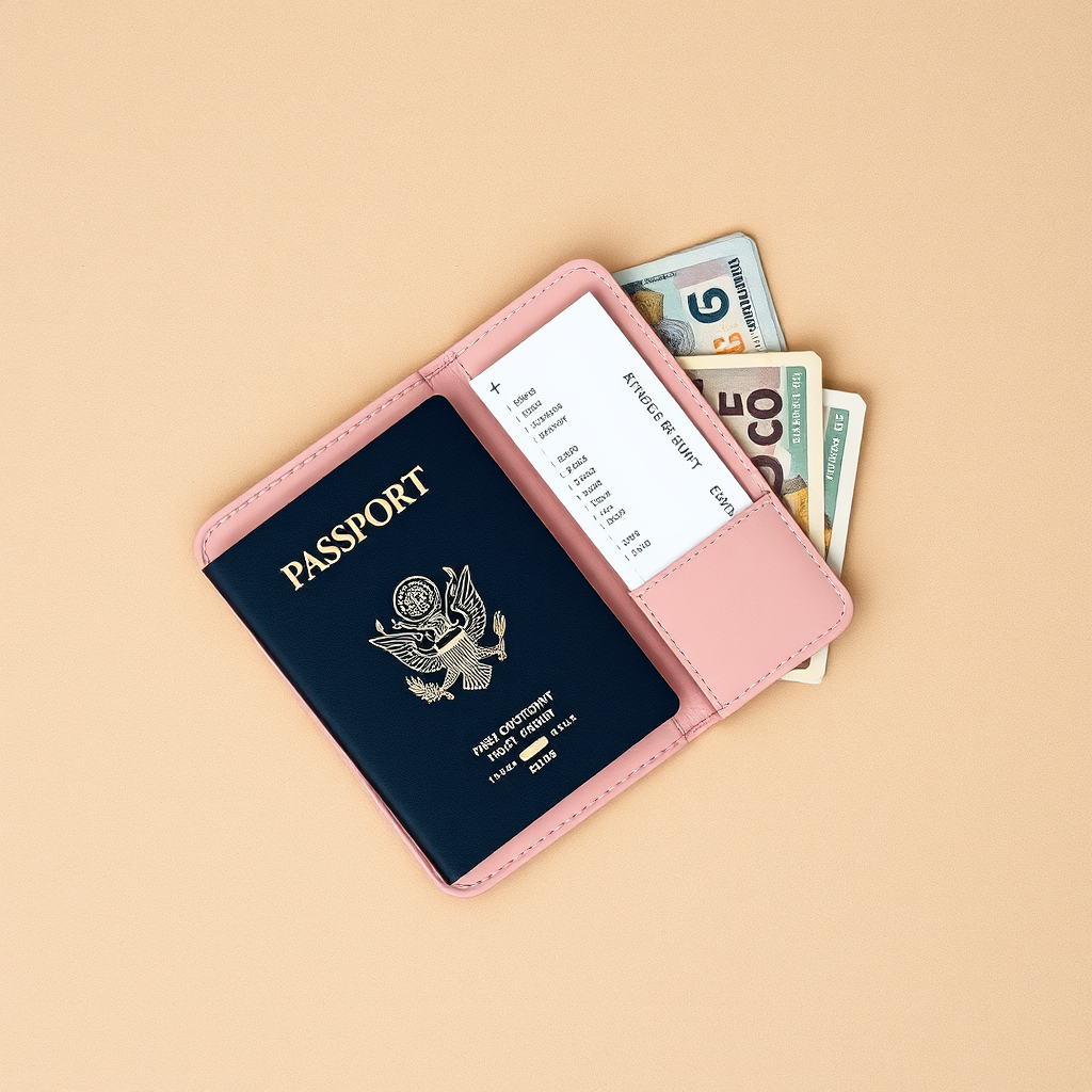 Elegant travel wallet for organized journeys