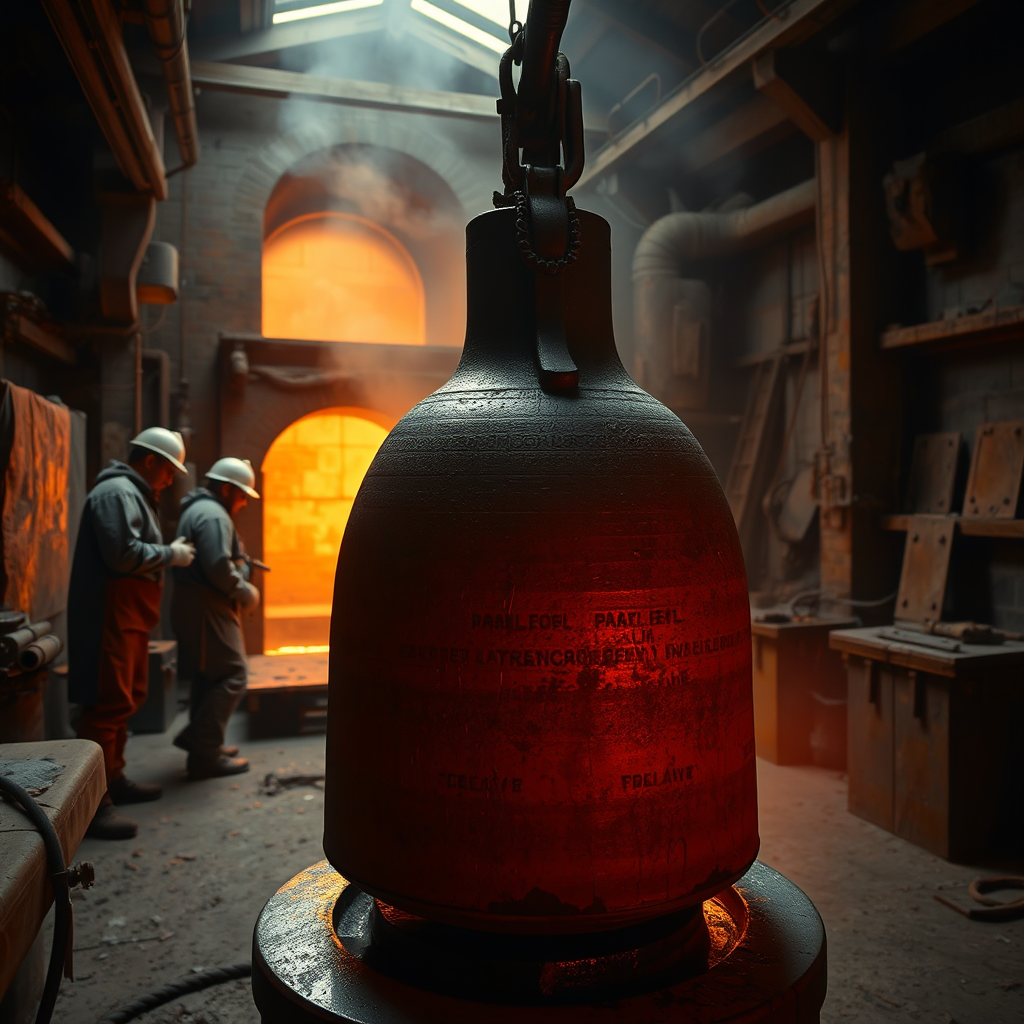 Bell casting in a foundry