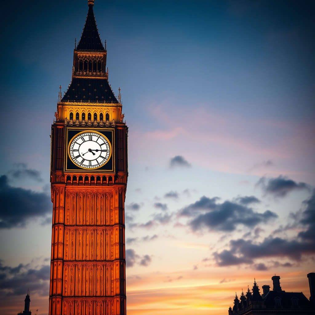 Big Ben at dusk
