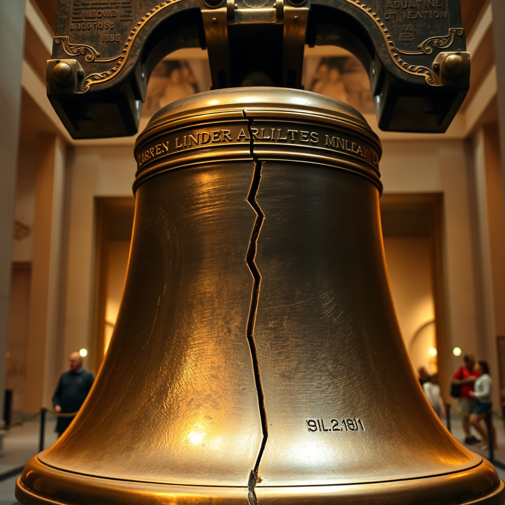 Liberty Bell with crack