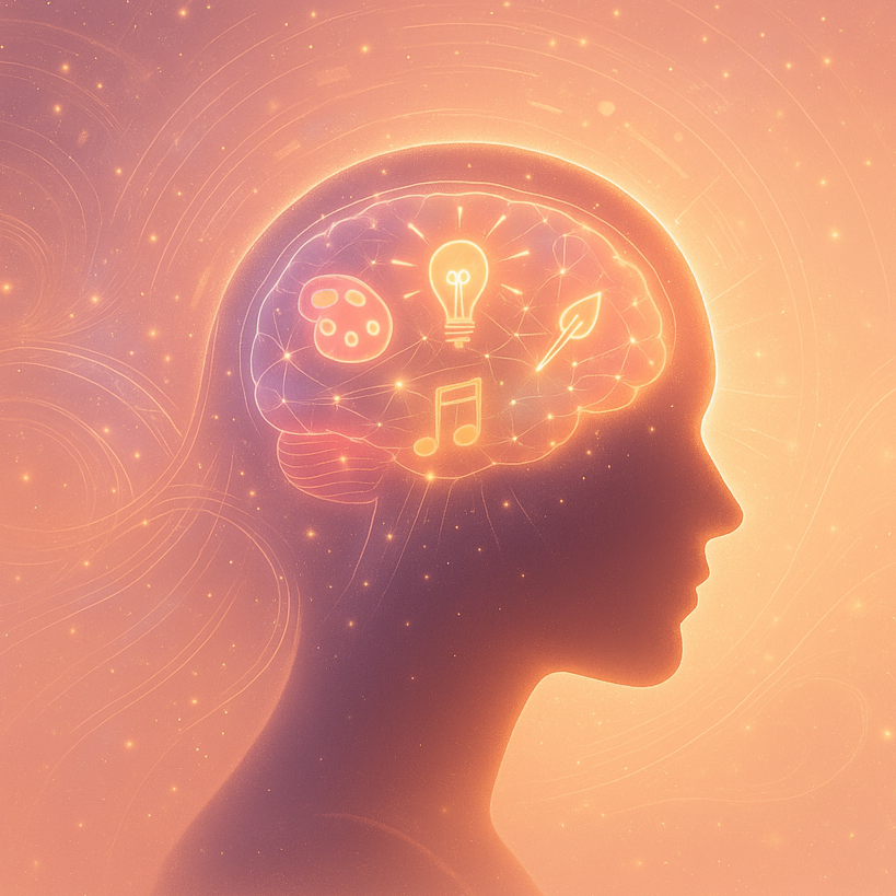 A breathtaking, photorealistic image capturing the fusion of human creativity and AI. The scene depicts a writer's desk bathed in soft, warm light, with a holographic AI interface subtly overlaid. The desk is adorned with a vintage typewriter, scattered notes, and a glowing tablet displaying complex algorithms. The writer's hands hover over the keyboard, illuminated by the ethereal glow of the AI. The background fades into a mesmerizing blend of digital code and natural landscapes, symbolizing the integration of technology and nature. Use a color palette of deep blues, purples, and warm golds. Camera angle: slightly overhead, capturing the entire desk setup. Textures should be rich and detailed, from the worn keys of the typewriter to the smooth glass of the tablet. Style: A blend of realism and subtle fantasy. 8K resolution, hyperrealistic rendering.