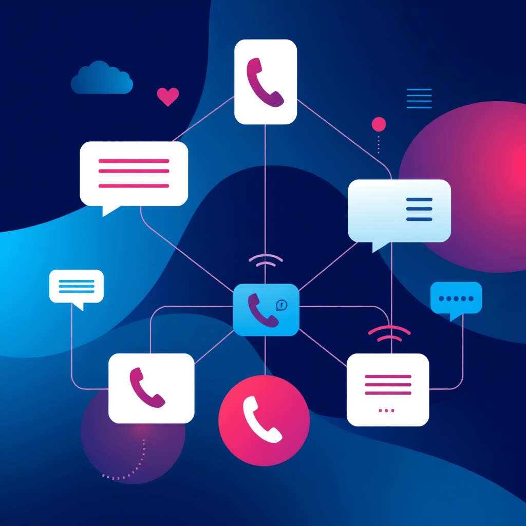 VoIP phone system illustration