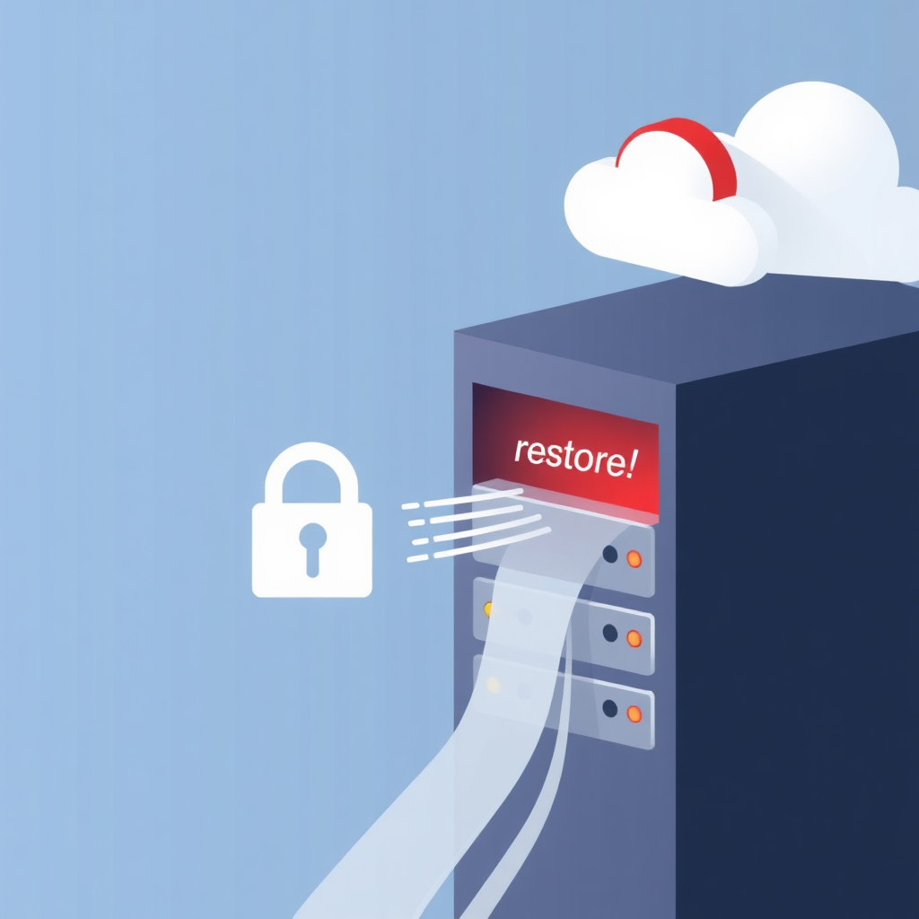 Data backup and recovery illustration