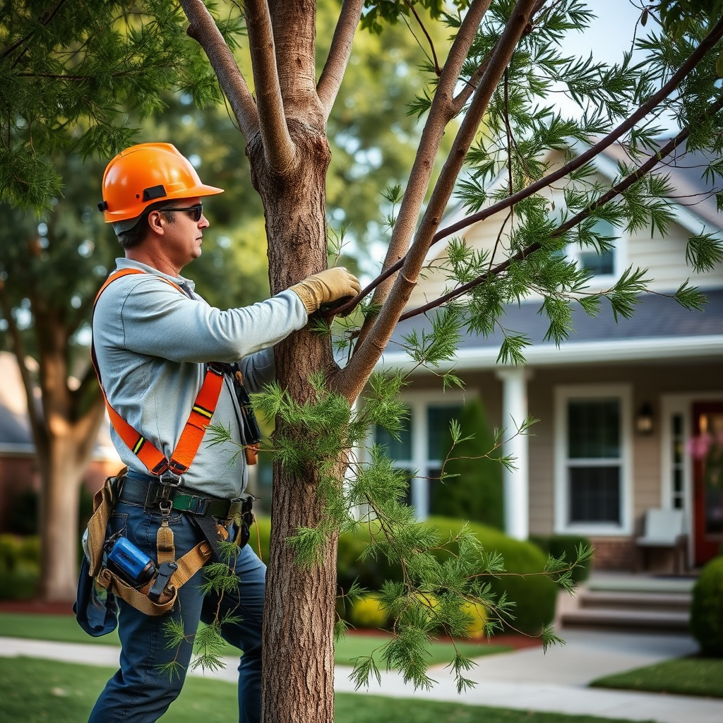 Residential tree trimming service