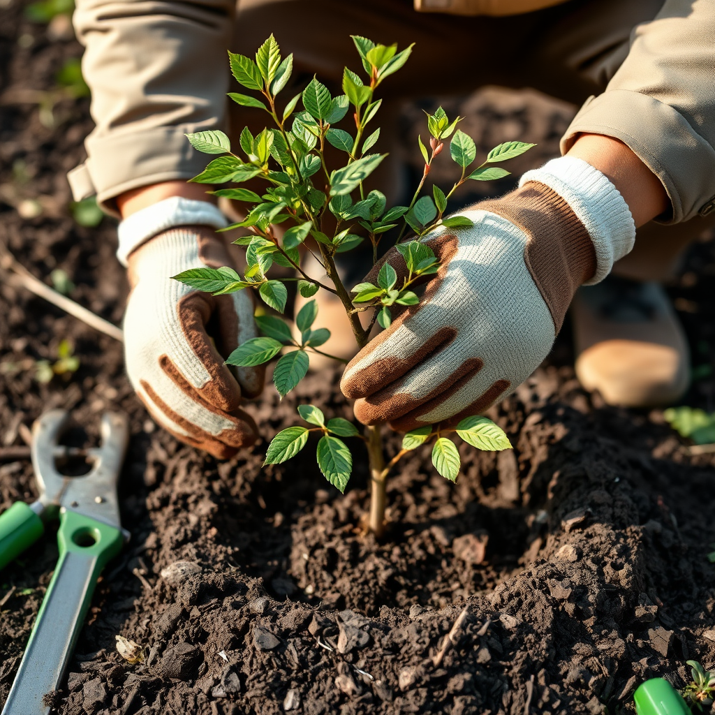New tree planting and installation