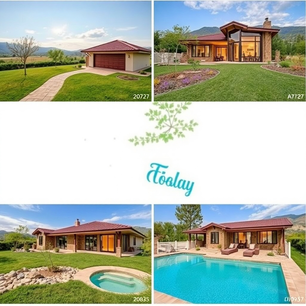 Photorealistic image: A series of photos from a smaller property showcasing the quality and variety of our images.