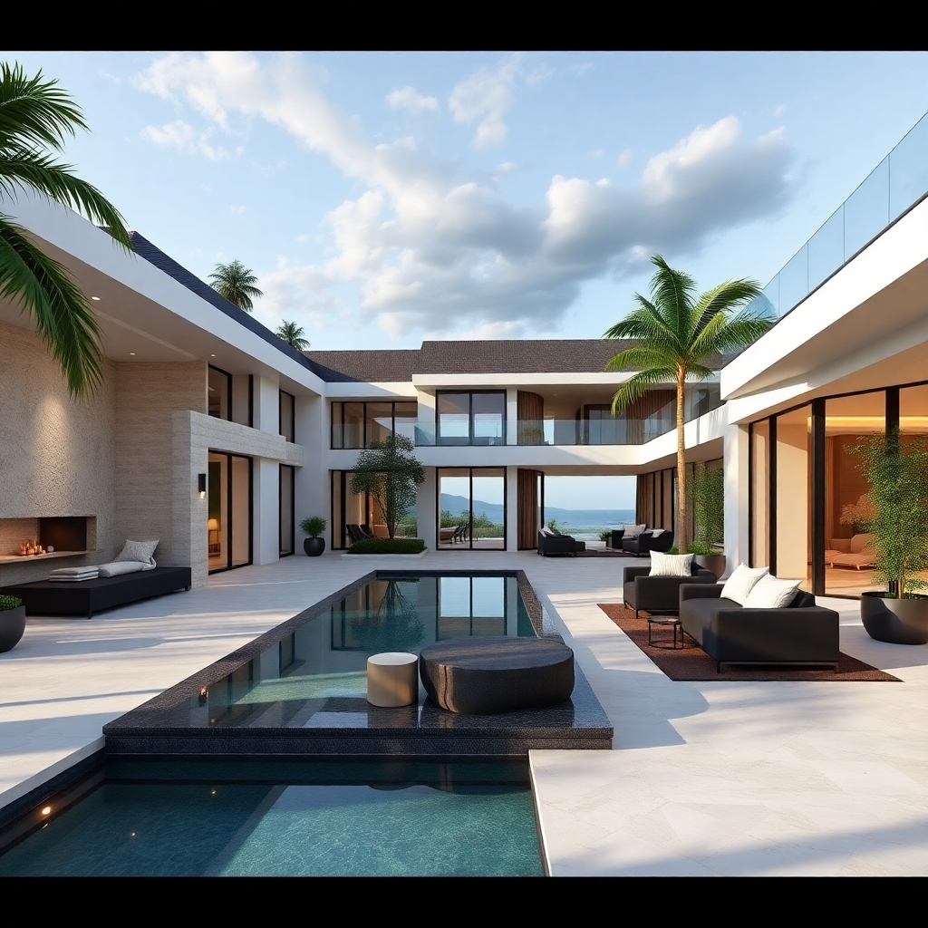Photorealistic image: Examples from a high-end luxury home property to showcase the quality of images.
