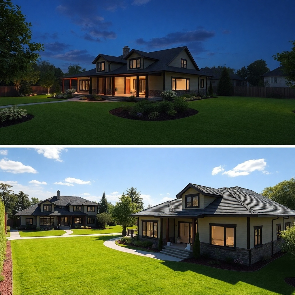 Photorealistic image: Images from a larger property showing the professional quality and range of photos.