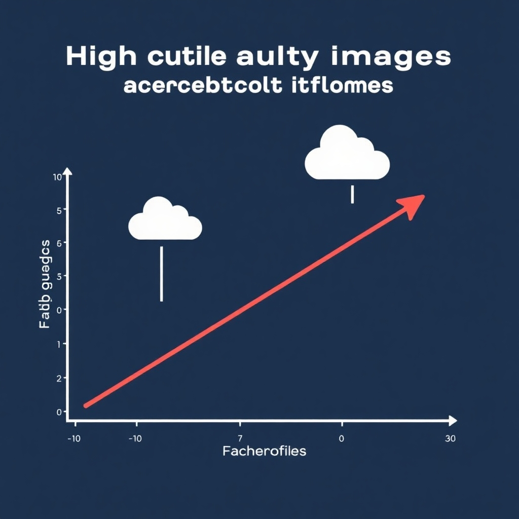 Stylized image: A graph demonstrating the relationship between high-quality images and faster sales times.