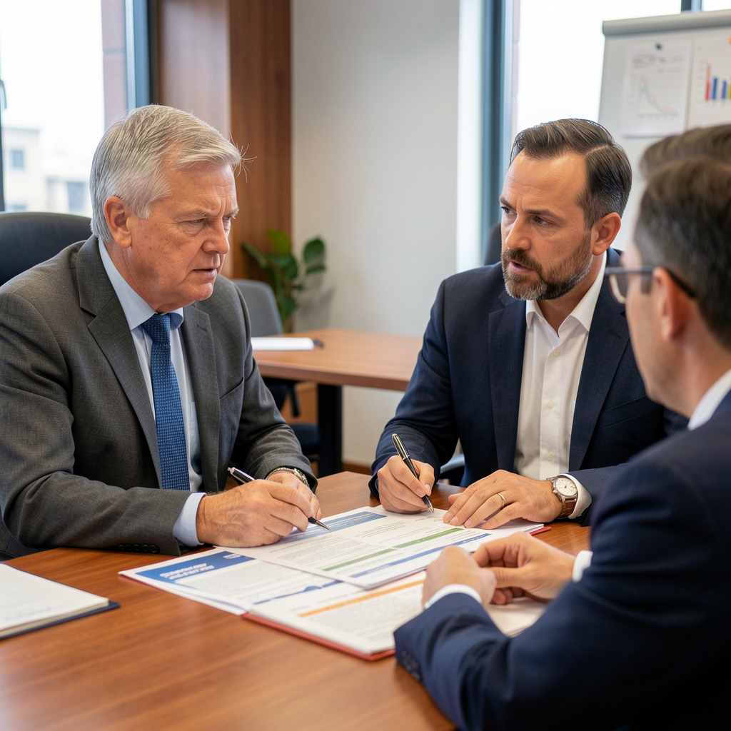 Senior QS negotiating contract with subcontractor