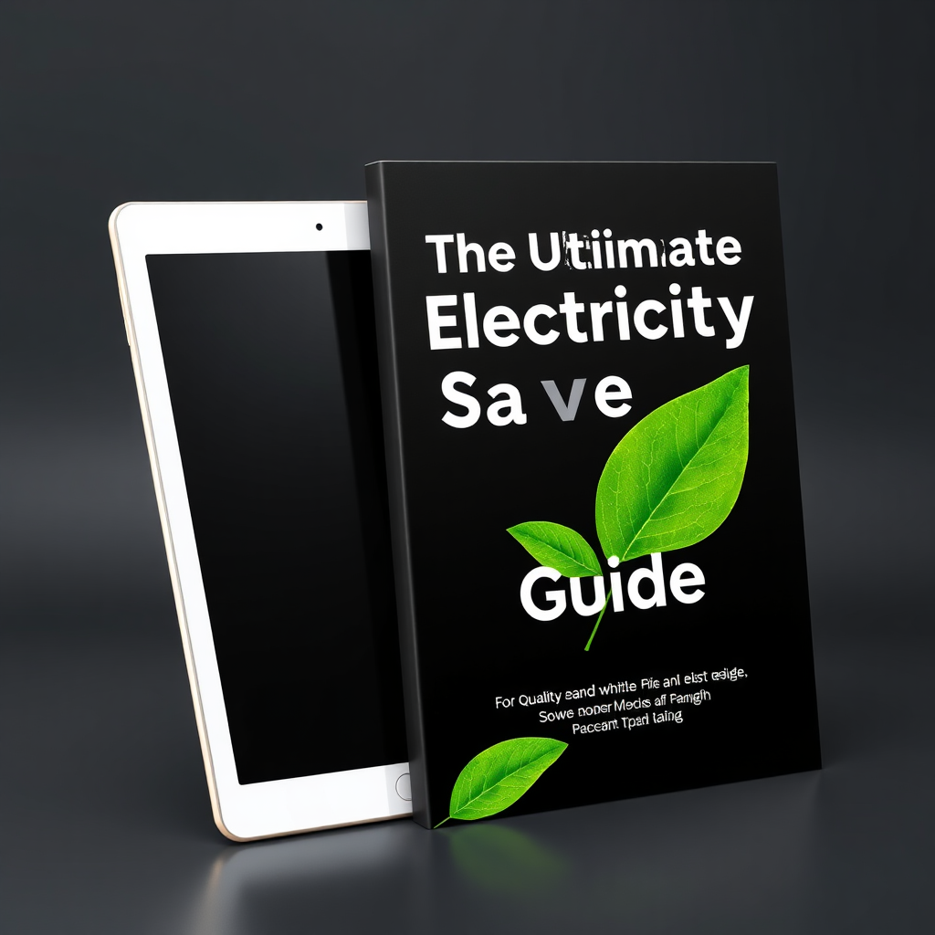 Ultimate Electricity Saver Guide Book and iPad Mockup