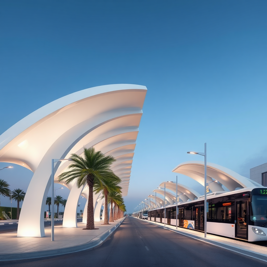 Bus Rapid Transit (BRT) station rendering